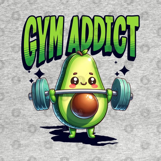 Avocado Mascot - Gym Addict by Blended Designs